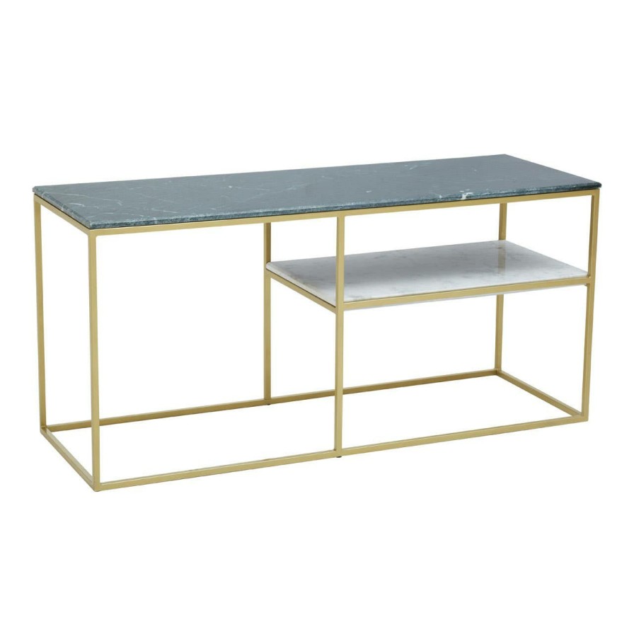 FURNITURE Fifty Five South Console Tables | Nirav Assorted Marble And Gold Frame Console Table