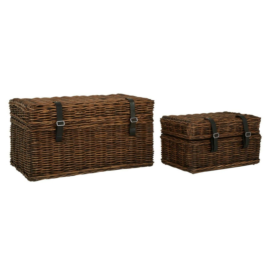 Bathe and Utility Fifty Five South Boxes, Bags and Baskets | Argento Natural Rattan Storage Trunks