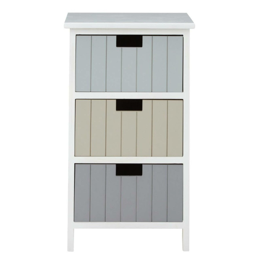 FURNITURE Premier Storage | New England White 3 Drawers Chest