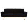 FURNITURE Premier Seating | Hatton Black Velvet Sofa Bed