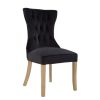 FURNITURE Fifty Five South Seating | Kensington Townhouse Black Buttoned Dining Chair