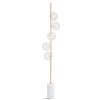 Accessories Fifty Five South Floor Lamps | Abira Five Bulb White Marble Floor Lamp