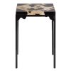 FURNITURE Fifty Five South Side Tables | Relic Cheese Stone And Black Resin Side Table