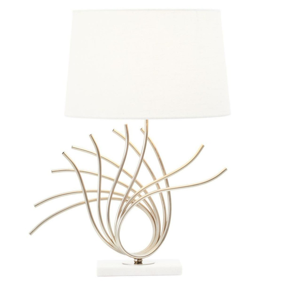 Accessories Fifty Five South Table Lamps | Zaha Brushed Chrome Spoke Table Lamp