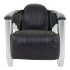 FURNITURE Fifty Five South Seating | Victor Black Leather Sofa Chair