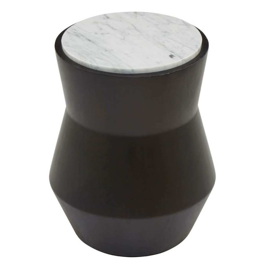 FURNITURE Fifty Five South Side Tables | Lino Small Black Drum Side Table