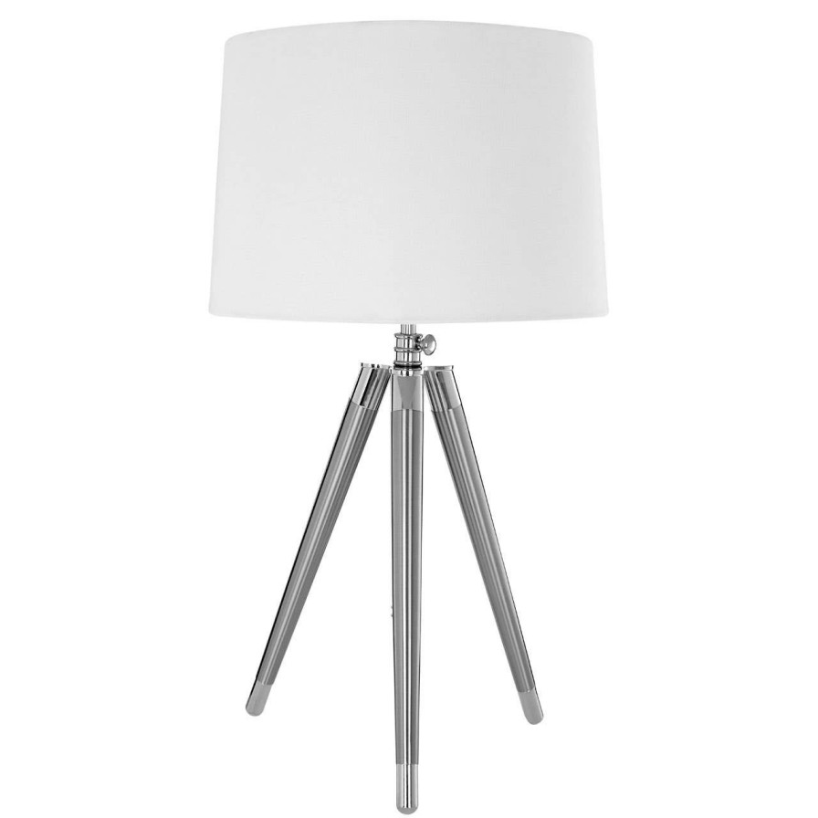 Accessories Premier Table Lamps | Unique Tripod Table Lamp With Eu Plug