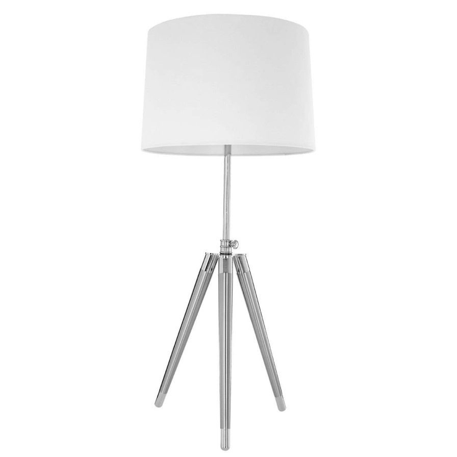 Accessories Premier Table Lamps | Unique Tripod Table Lamp With Eu Plug