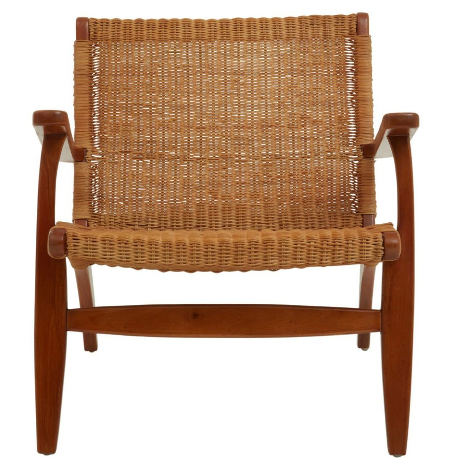 FURNITURE Fifty Five South Armchairs | Java Woven Chair In Brown Natural Rattan