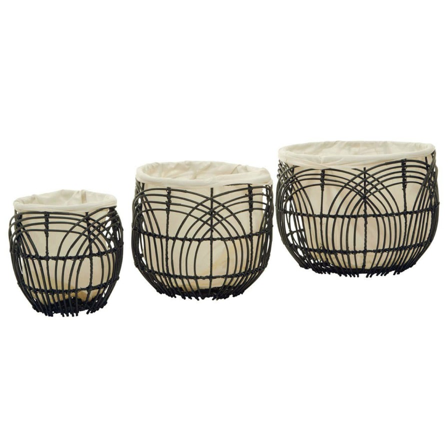 Bathe and Utility Premier Boxes, Bags and Baskets | Arles Set Of 3 Rattan Baskets