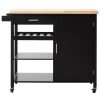 FURNITURE Premier Storage | Frankfurt Black Kitchen Trolley