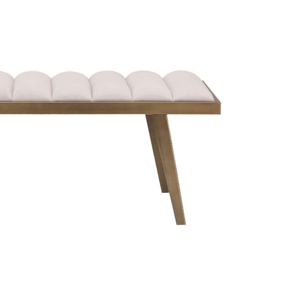 FURNITURE Fifty Five South Seating | Gilden Natural Bench With Splayed Legs