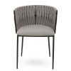 FURNITURE Fifty Five South Seating | Gilden Grey Dining Chair With Woven Back