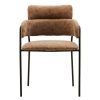 FURNITURE Fifty Five South Seating | Tamzin Brown Faux Leather Dining Chair