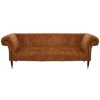 FURNITURE Fifty Five South Sofas | Siena Three Seat Gold Velvet Sofa