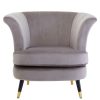 FURNITURE Premier Statement Chairs | Loretta Mink Velvet Scalloped Chair