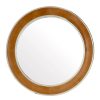 Bathe and Utility Fifty Five South Mirrors | Churchill Tan Genuine Leather Wall Mirror