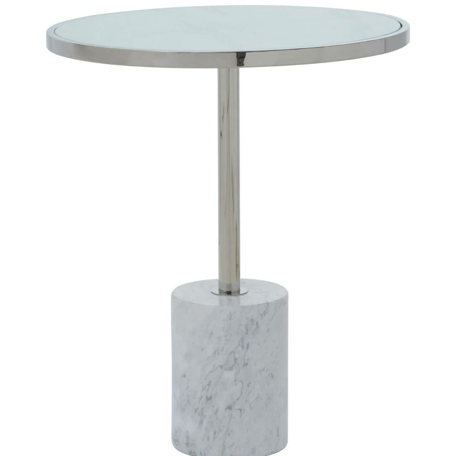 FURNITURE Fifty Five South Side Tables | Oria Silver Frame End Table