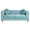 FURNITURE Premier Seating | Farah Three Seater Midnight Green Velvet Sofa