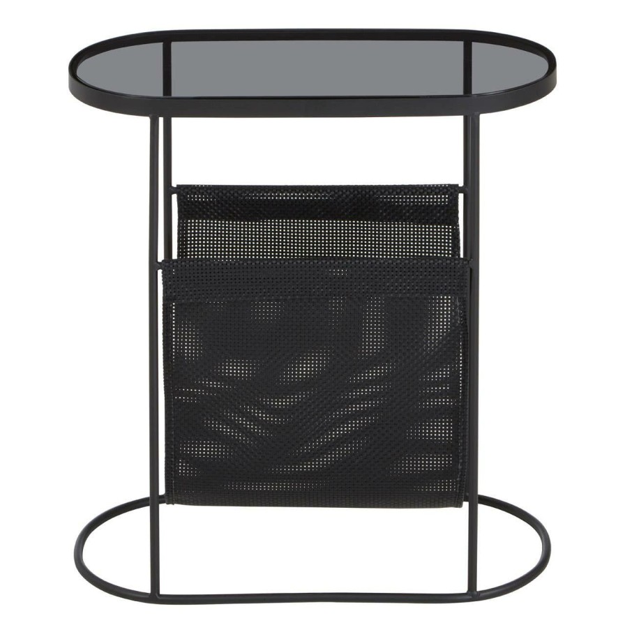 FURNITURE Premier Side Tables | Trento Side Table With Grey Glass Top