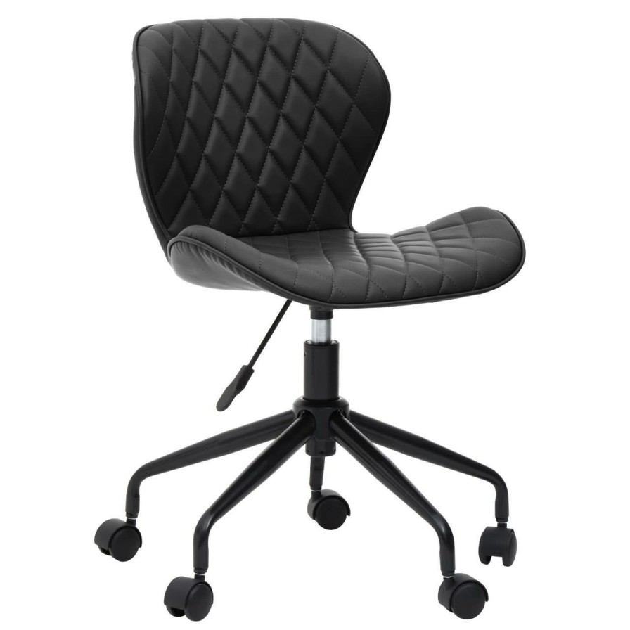 FURNITURE Premier Home Office Chairs | Brent Black Armless Home Office Chair