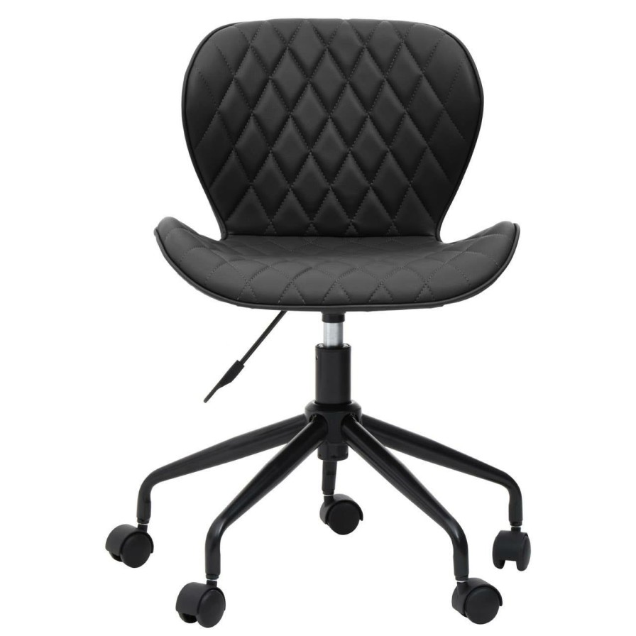 FURNITURE Premier Home Office Chairs | Brent Black Armless Home Office Chair