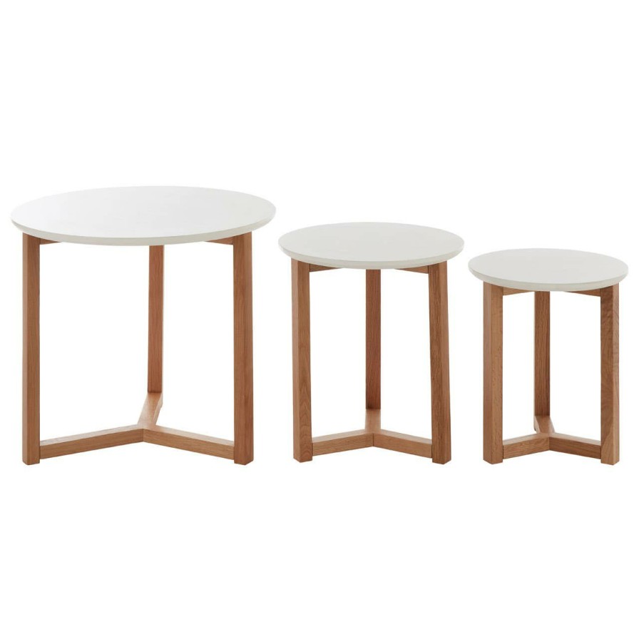 FURNITURE Premier Side Tables | Set Of 3 Side Tables With White Tops