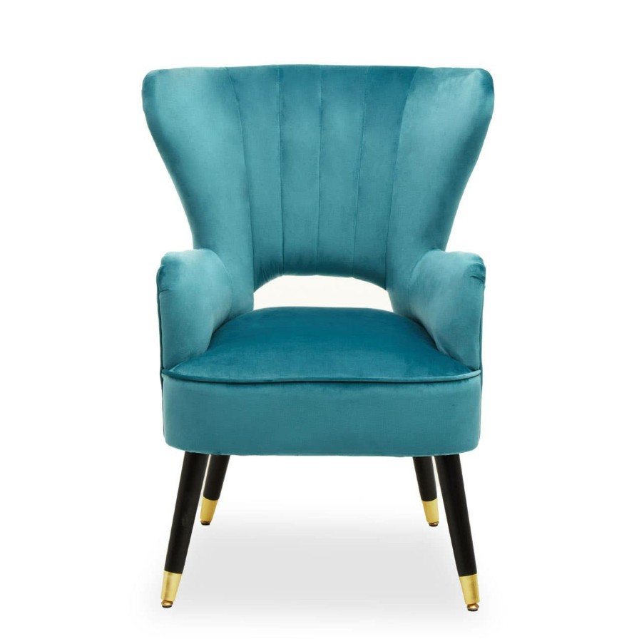 FURNITURE Fifty Five South Seating | Sloan Green Velvet Armchair