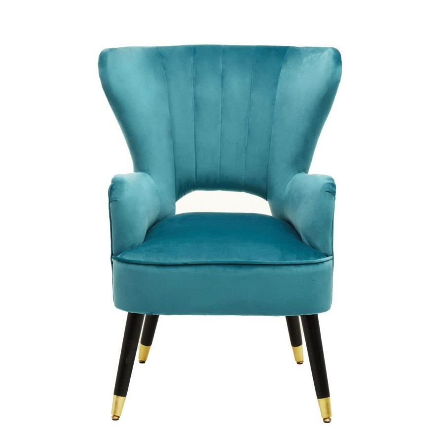 FURNITURE Fifty Five South Seating | Sloan Green Velvet Armchair