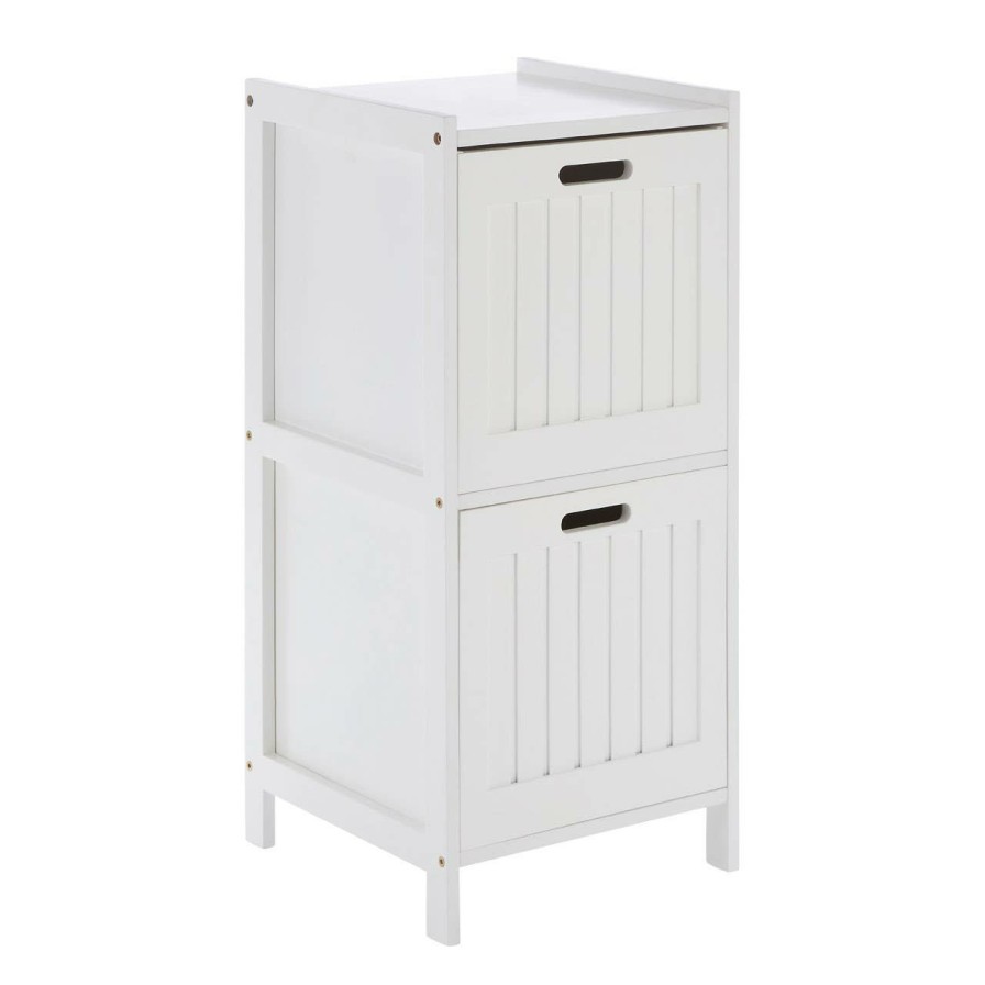 FURNITURE Premier Drawers | 2 Drawer Rustic Bathroom Shelf Unit