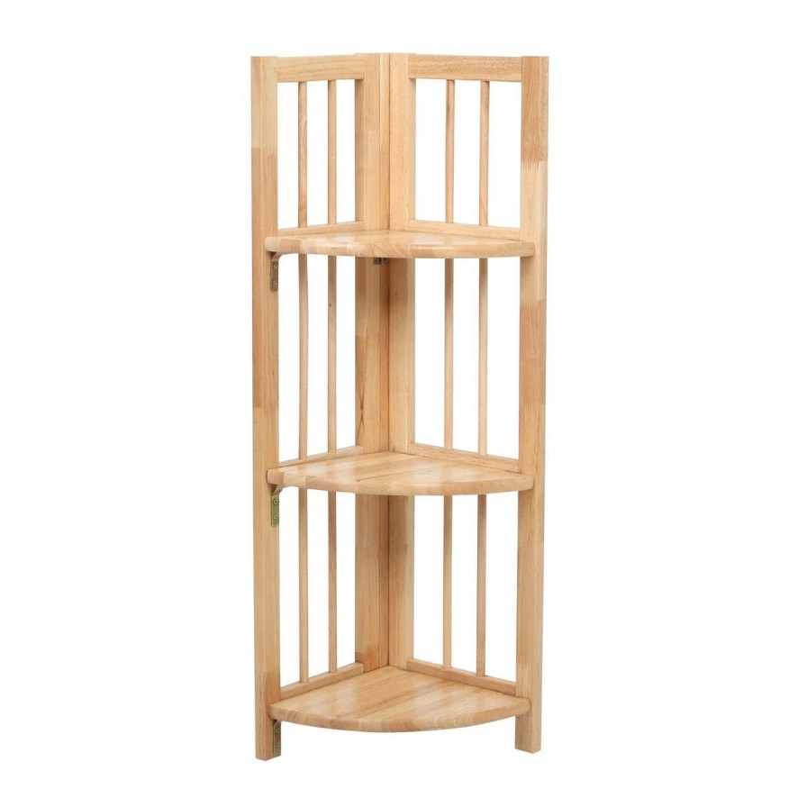 FURNITURE Premier Storage | 3 Tier Natural Box Frame Corner Unit