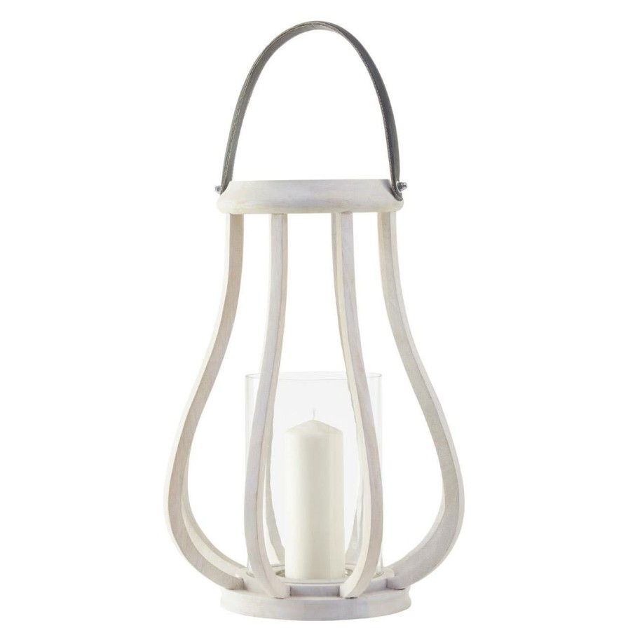 Accessories Fifty Five South Lanterns | Jain Curved Wood Lantern