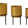 Accessories Premier Vases, Planters and Plant Stands | Avento Set Of Three Gold Finish Planters