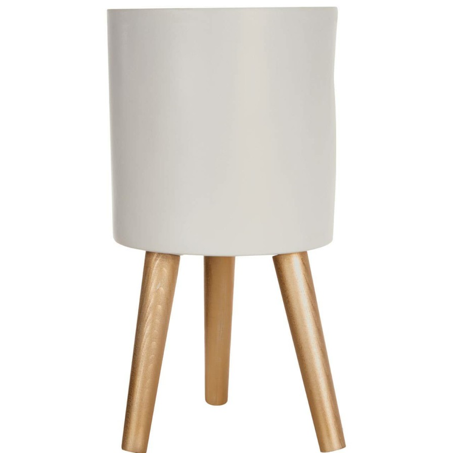 Accessories Fifty Five South Vases, Planters and Plant Stands | Darnell Small White Planter