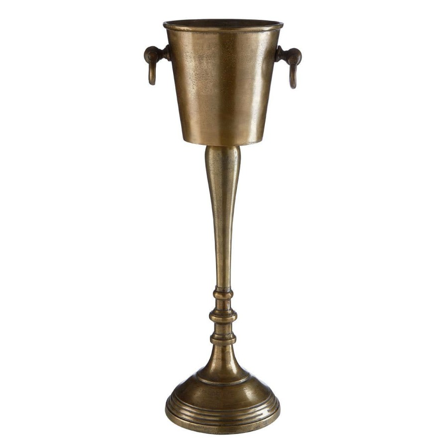 Kitchen and Dining Fifty Five South Champagne and Wine Coolers | Rustic Brass Floor Standing Wine Cooler