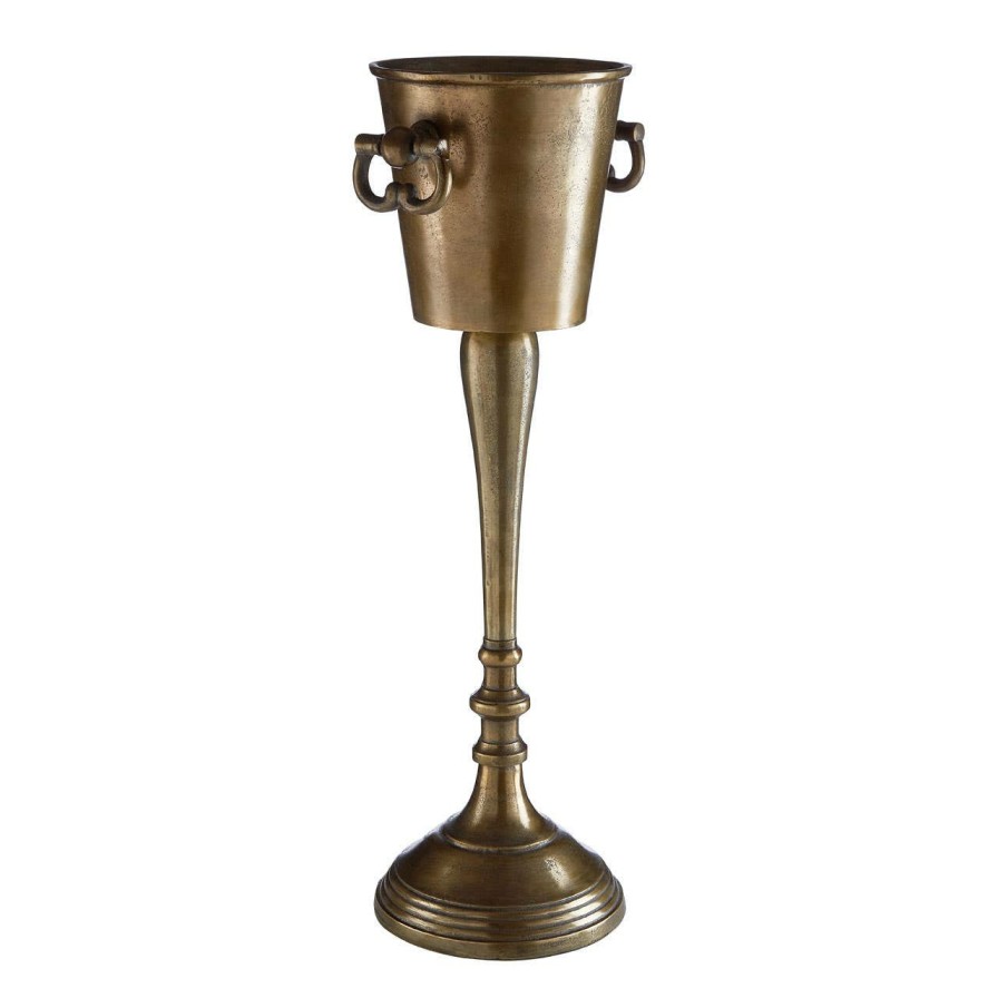 Kitchen and Dining Fifty Five South Champagne and Wine Coolers | Rustic Brass Floor Standing Wine Cooler