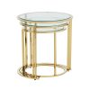 FURNITURE Premier Nesting Tables | Allure Set Of 3 Gold Brushed Nesting Tables