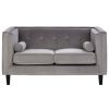 FURNITURE Premier Seating | Felisa Two Seater Grey Velvet Sofa