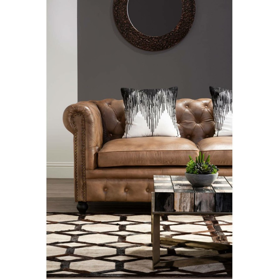 Accessories Fifty Five South Rugs | Safira Small Black Patchwork Rug