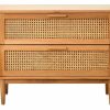 FURNITURE Fifty Five South Chest of Drawers | Lyon Rattan And Oak Wood Two Drawer Chest