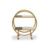 FURNITURE Fifty Five South Bar Carts and Trolleys | Vizzini Brass Finished 2 Tier Unit