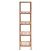 Bathe and Utility Premier Racks, Caddies and Shelf Units | Arla 5 Tier Walnut Wood Bathroom Shelf Unit