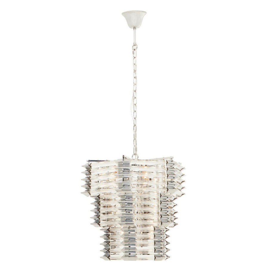 Accessories Fifty Five South Ceiling Lights | Karli Glass And Chrome Finish Prism Light