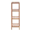 Bathe and Utility Premier Racks, Caddies and Shelf Units | Arla 4 Tier Walnut Wood Bathroom Shelf Unit