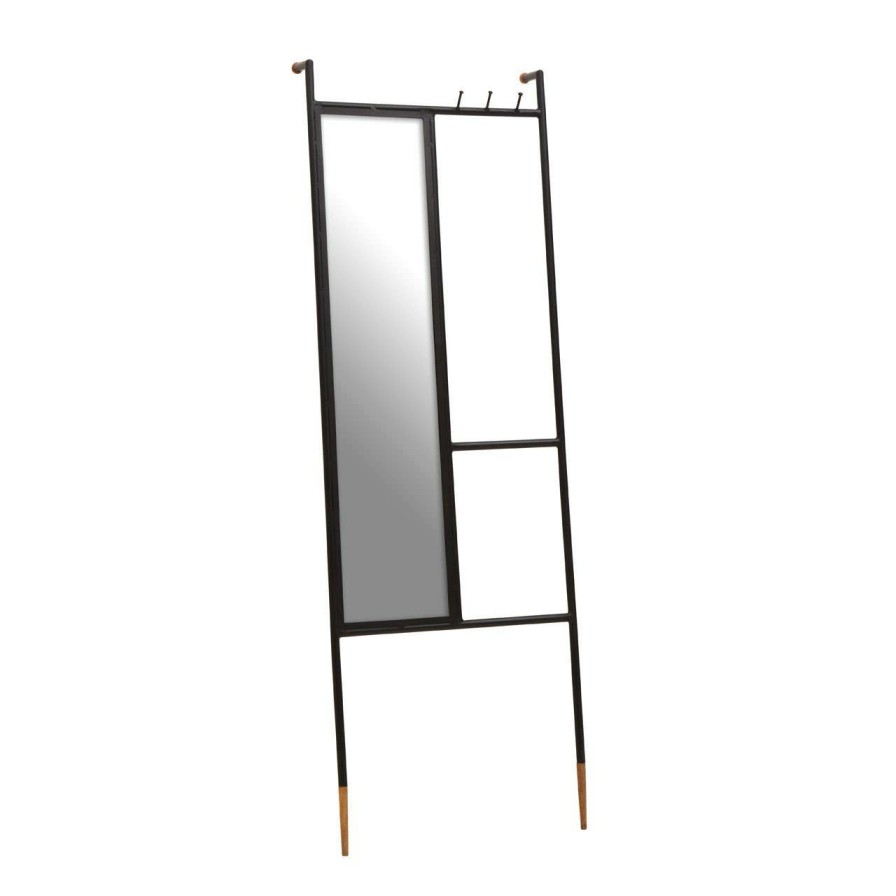 Accessories Fifty Five South Floor Mirrors | Nirav Black Iron Mirror