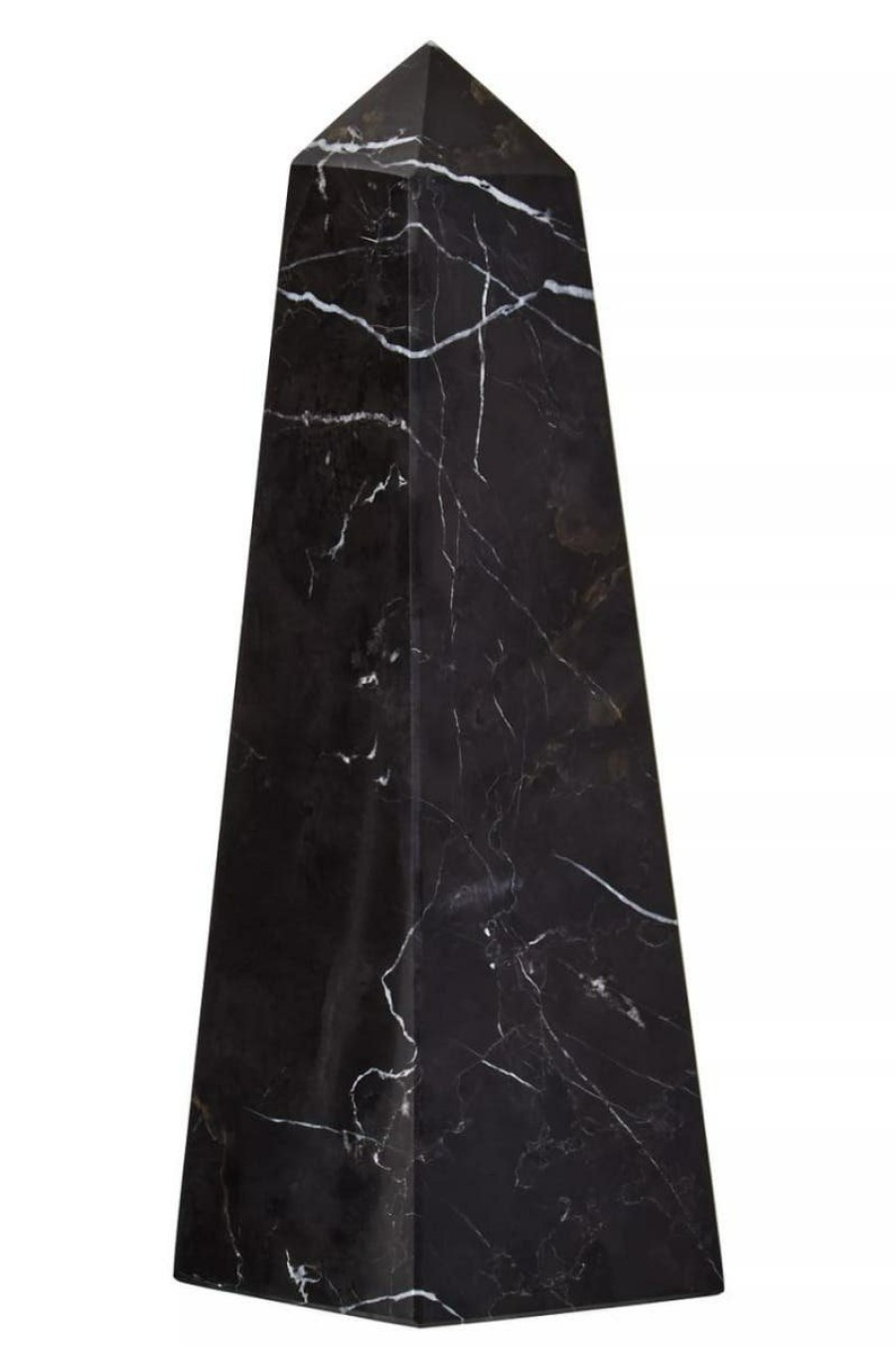 Accessories Fifty Five South Sculptures and Ornaments | Salmo Small Black Marble Obelisk