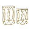 FURNITURE Premier Side Tables | Avantis Set Of 2 Champagne Finish Side Tables