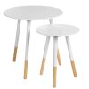 FURNITURE Premier Side Tables | Set Of Two Viborg White Round Side Tables