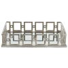 Accessories Fifty Five South Trays and Coasters | Rhoda Rectangle Nickle Finish Mirror Tray