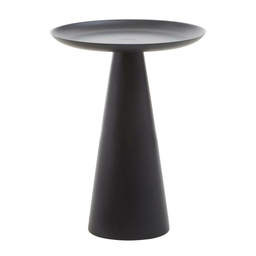 FURNITURE Fifty Five South Side Tables | Pali Black Round Side Table